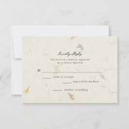 Tarjeta De Confirmación De Asistencia Boda moderna de papel floral botánico