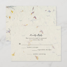 Tarjeta De Confirmación De Asistencia Boda moderna de papel floral botánico