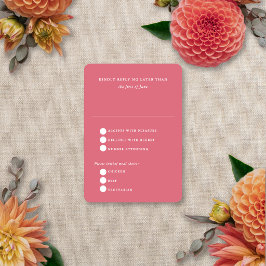 Tarjeta De Confirmación De Asistencia Boda moderna elegante de verano y otoño con desenf