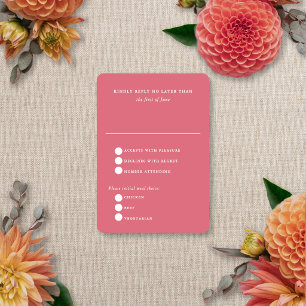 Tarjeta De Confirmación De Asistencia Boda moderna elegante de verano y otoño con desenf