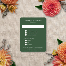 Tarjeta De Confirmación De Asistencia Boda moderna elegante de verano y otoño con desenf