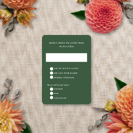 Tarjeta De Confirmación De Asistencia Boda moderna elegante de verano y otoño con desenf