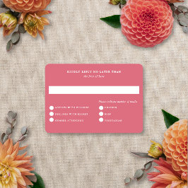 Tarjeta De Confirmación De Asistencia Boda moderna elegante de verano y otoño con desenf