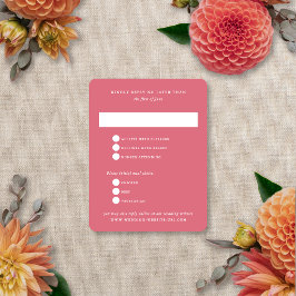 Tarjeta De Confirmación De Asistencia Boda moderna elegante de verano y otoño con desenf