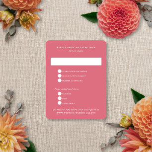 Tarjeta De Confirmación De Asistencia Boda moderna elegante de verano y otoño con desenf