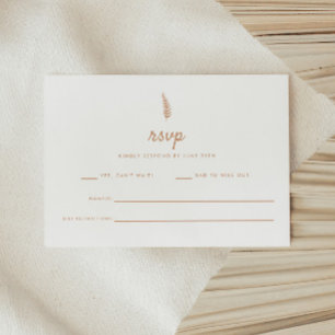 Tarjeta De Confirmación De Asistencia Boda moderno de hoja blanca y pekinesa