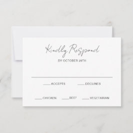 Tarjeta De Confirmación De Asistencia Boda moderno elegante fotográfico