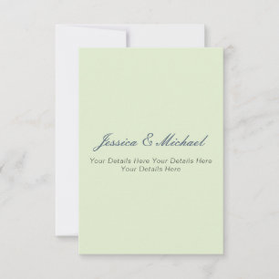 Tarjeta De Confirmación De Asistencia Boda Moderno Elegante Sencillo Simple Profesional