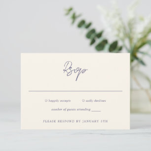 Tarjeta De Confirmación De Asistencia Boda moderno púrpura simple