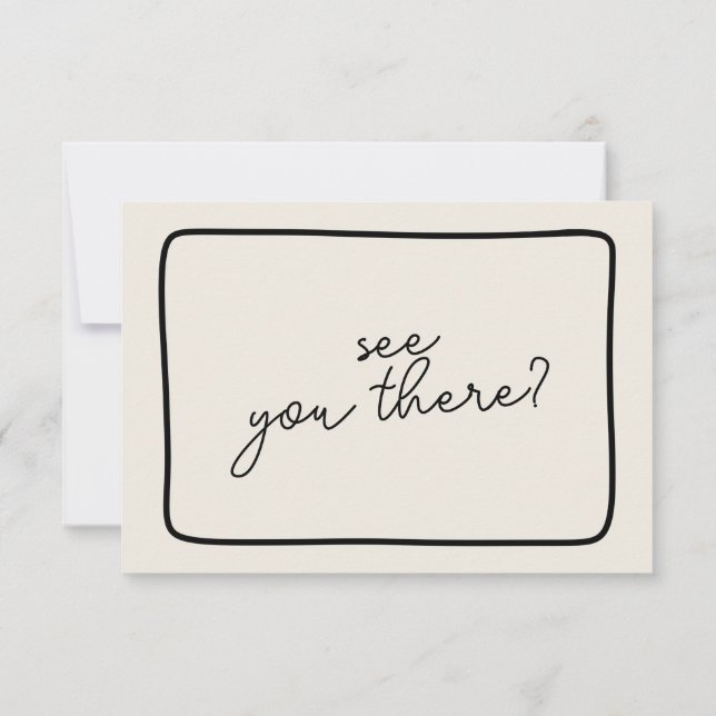 Tarjeta De Confirmación De Asistencia Boda moderno retro audaz con escritura manual (Reverso)