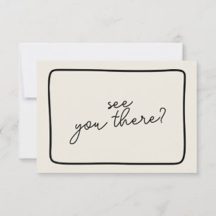 Tarjeta De Confirmación De Asistencia Boda moderno retro audaz con escritura manual