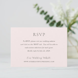 Tarjeta De Confirmación De Asistencia Boda moderno rosa elegante