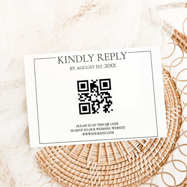 Tarjeta De Confirmación De Asistencia Boda moderno simple (Subido por el creador)