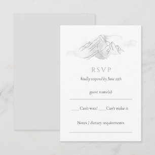 Tarjeta De Confirmación De Asistencia Boda natural escénico de color de agua simple