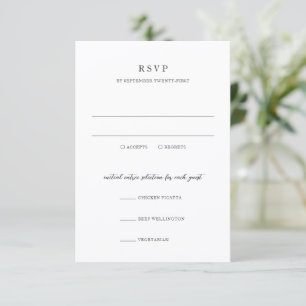 Tarjeta De Confirmación De Asistencia Boda Neutral Moderna y Elegante