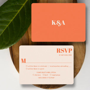 Tarjeta De Confirmación De Asistencia Boda Nostalgic Charm Retro
