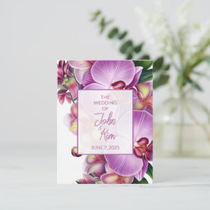 Tarjeta De Confirmación De Asistencia Boda Orquídeas Florales