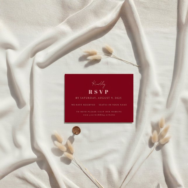 Tarjeta De Confirmación De Asistencia Boda personalizada manuscrita rosa y roja (Subido por el creador)