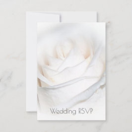 Tarjeta De Confirmación De Asistencia Boda Personalizada Rosa Blanca
