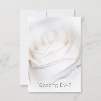 Tarjeta De Confirmación De Asistencia Boda Personalizada Rosa Blanca