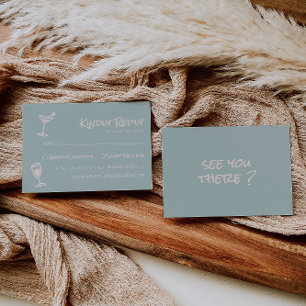 Tarjeta De Confirmación De Asistencia Boda Retro Hand Drawed Colorful Funky Glasses