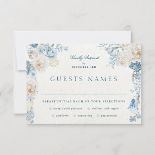 Tarjeta De Confirmación De Asistencia Boda Romantic Cotswolds Winter Florals