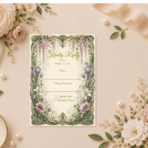 Boda romántica Art Nouveau en jardín de glicinias