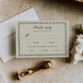 Tarjeta De Confirmación De Asistencia Boda Romántica de Ranchería Occidental