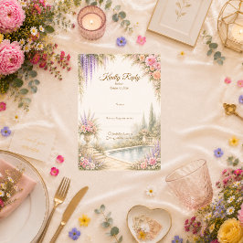 Tarjeta De Confirmación De Asistencia Boda Romántica en Jardín