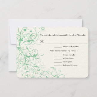 Tarjeta De Confirmación De Asistencia Boda Romántico de Aves