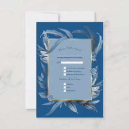 Tarjeta De Confirmación De Asistencia Boda Royal Gold Fleur-de-lis Gran Gatsby