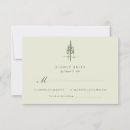 Tarjeta De Confirmación De Asistencia Boda Rústico de la Selva Verde Moderna