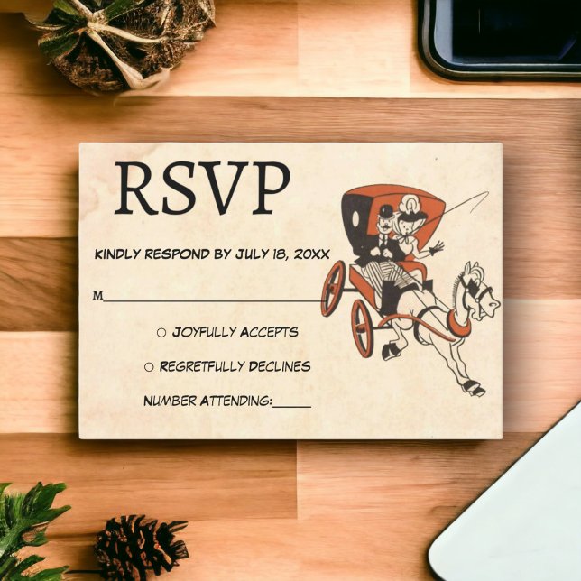 Tarjeta De Confirmación De Asistencia Boda Rústico De Pareja Vieja Romántica Retro Vinta (Subido por el creador)