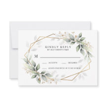 Boda Rústico Geométrico Verde y Oro