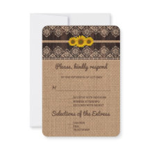 Boda Rústico Lace Burlap Wood