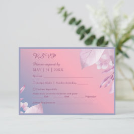 Tarjeta De Confirmación De Asistencia boda sakura en flor de cerezo pastel