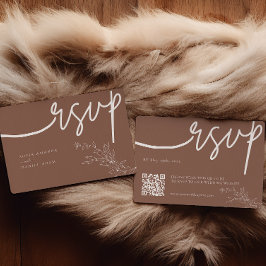 Tarjeta De Confirmación De Asistencia Boda sencillo minimo moderno