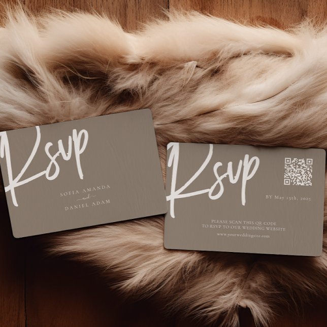 Tarjeta De Confirmación De Asistencia Boda sencillo minimo moderno (Subido por el creador)