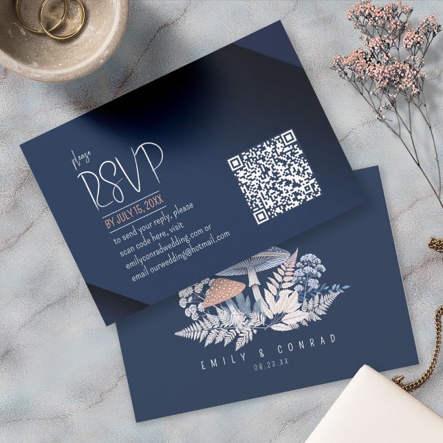 Tarjeta De Confirmación De Asistencia Boda silvestre y caprichoso Código QR ID110 (Subido por el creador)