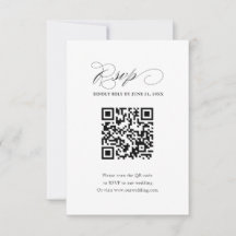 Boda Simple en Código QR Negro y Blanco