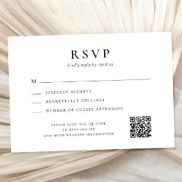 Tarjeta De Confirmación De Asistencia Boda Simple Moderna