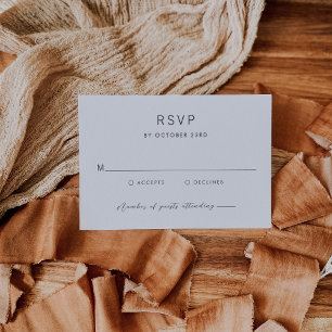 Tarjeta De Confirmación De Asistencia Boda Simple Moderna