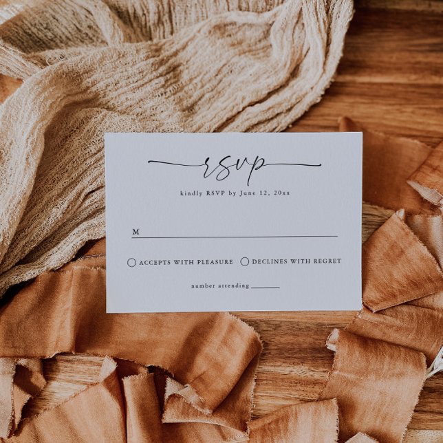 Tarjeta De Confirmación De Asistencia Boda simple y elegante (Subido por el creador)