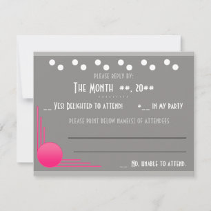 Tarjeta De Confirmación De Asistencia Boda South Beach Deco (Respuesta)