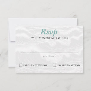 Tarjeta De Confirmación De Asistencia Boda Surf Couple