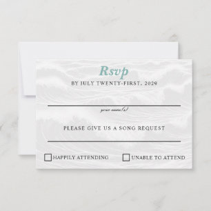 Tarjeta De Confirmación De Asistencia Boda Surf Couple