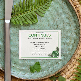 Tarjeta De Confirmación De Asistencia Boda Tropical Moderno Después De Tarjeta Fiesta