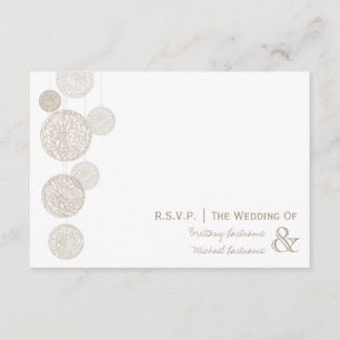 Tarjeta De Confirmación De Asistencia Boda Twine Globes R.S.V.P.