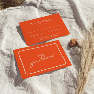 Tarjeta De Confirmación De Asistencia Boda único retro negrita colorida y manuscrita