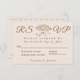 Tarjeta De Confirmación De Asistencia Boda victoriano tradicional